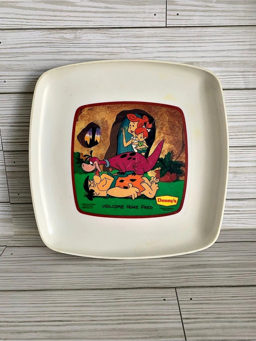 Vintage 1989 Denny's Welcome Home Fred plate Collectible Plate